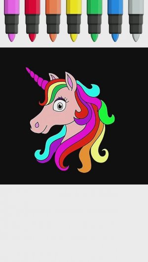 Как нарисовать единорога 🦄 Рисование и раскраска для детей