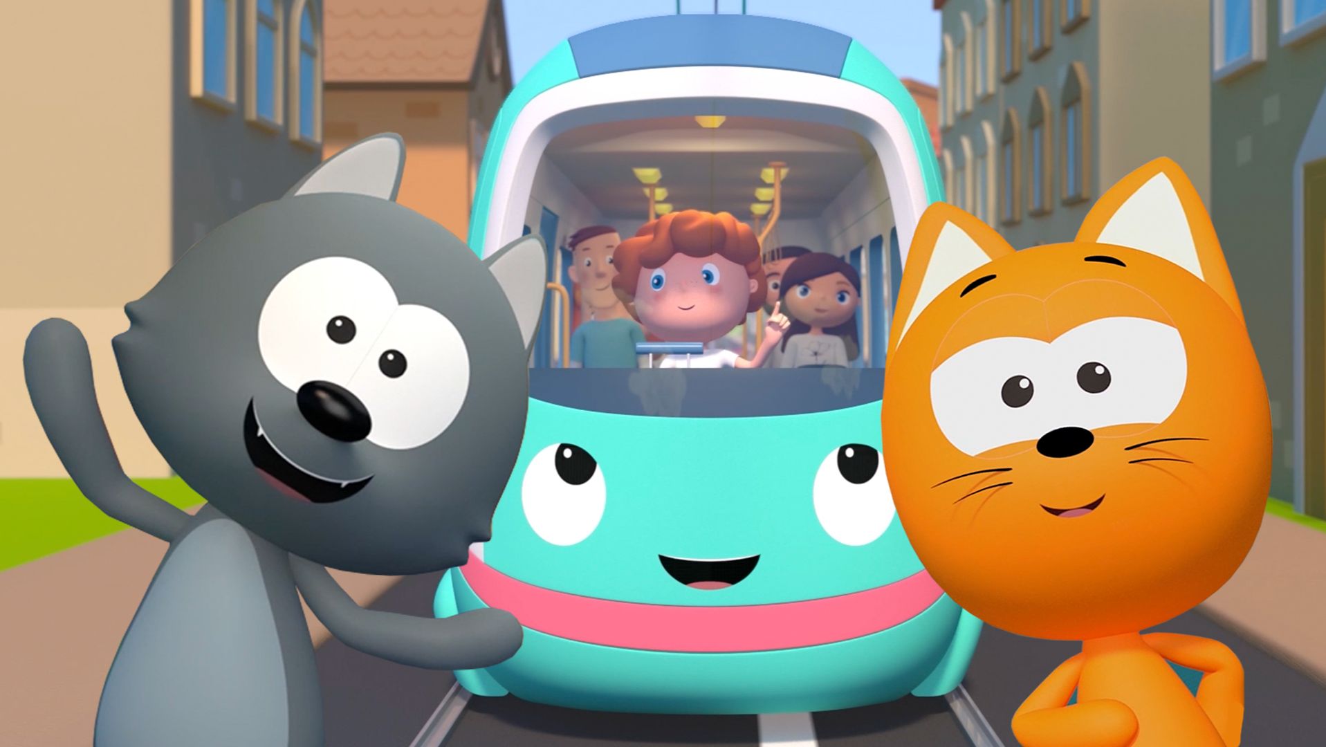 АВТОБУС ПОДВЕЗЁТ - Котенок Котэ - Учимся считать от 1 до 5 смотреть онлайн