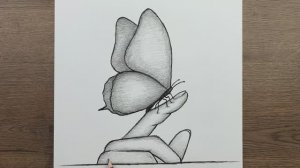 Простой рисунок бабочки и руки простым карандашом. Как рисовать рисунки карандашом поэтапно.