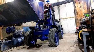 МИНИ ПОГРУЗЧИК ИЗ НИВЫ ГОТОВ, ПЕРВЫЙ ВЫЕЗД