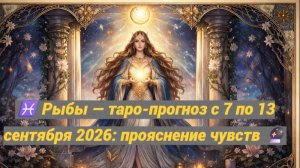 ♓ Рыбы — таро-прогноз с 7 по 13 сентября 2026: прояснение чувств 🔮