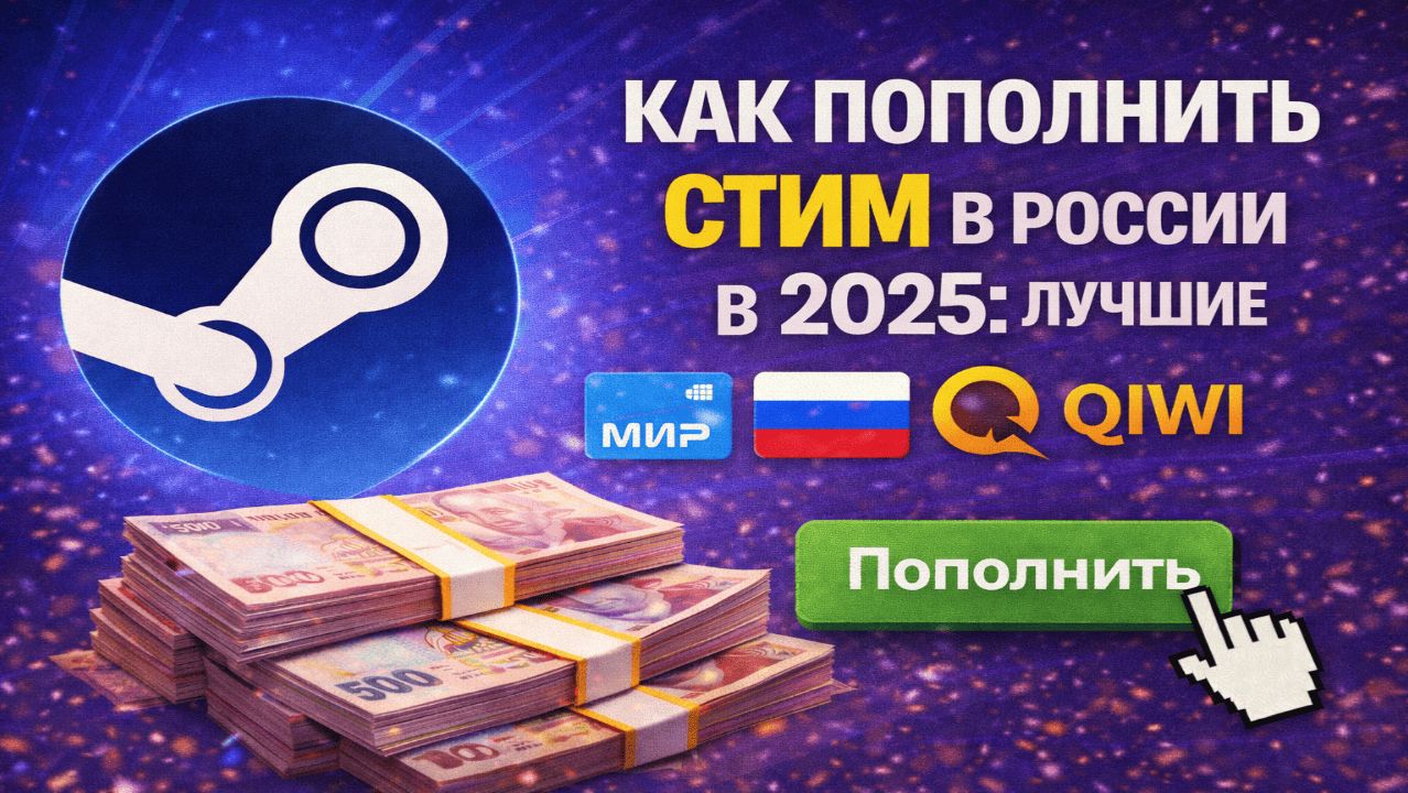 Как пополнить Стим в России в 2025: лучшие способы смотреть онлайн