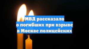 МВД рассказало о погибших при взрыве в Москве полицейских