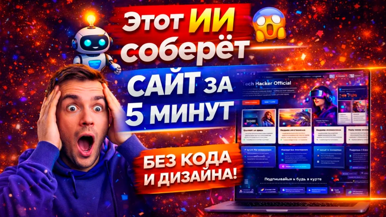 Этот ИИ соберёт сайт за 5 минут — без кода и дизайна! смотреть онлайн