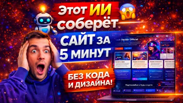 Этот ИИ соберёт сайт за 5 минут — без кода и дизайна!