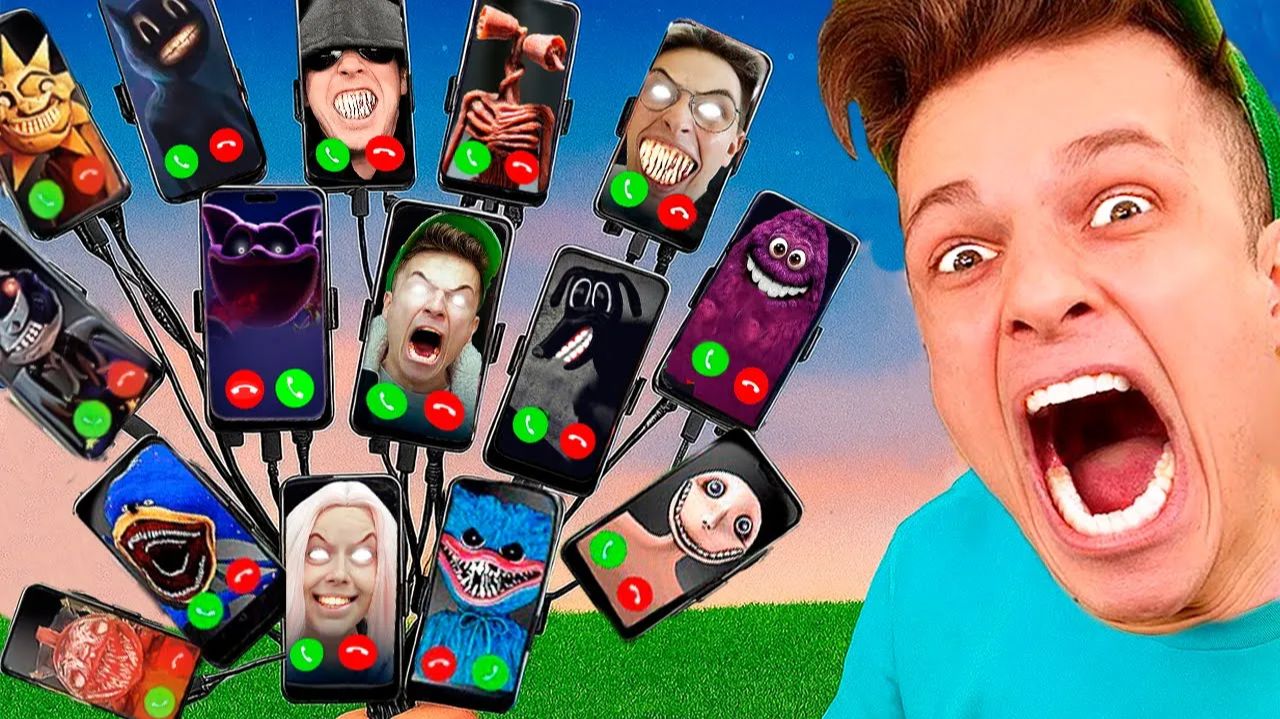 НИКОГДА НЕ ЗВОНИТ GRIMACE, CARTOON CAT, CARTOON DOG, RONALD, SUN, MOON ИЛИ СЕБЕ!