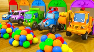 Малышка-акула - футбольные мячи и большие горки - детские стишки и песни - мультики для детей