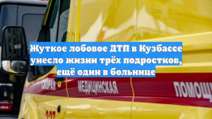 Жуткое лобовое ДТП в Кузбассе унесло жизни трёх подростков, ещё один в больнице