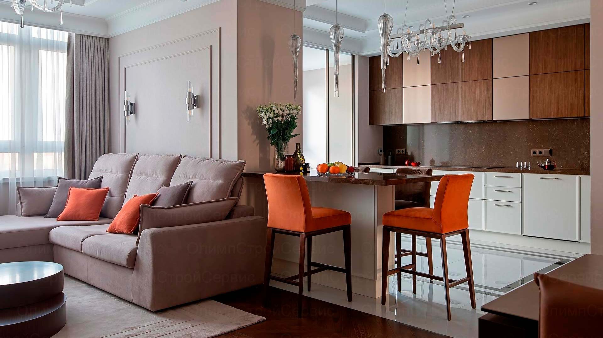 Дизайн и ремонт 4-комнатной квартиры в ЖК Розмарин