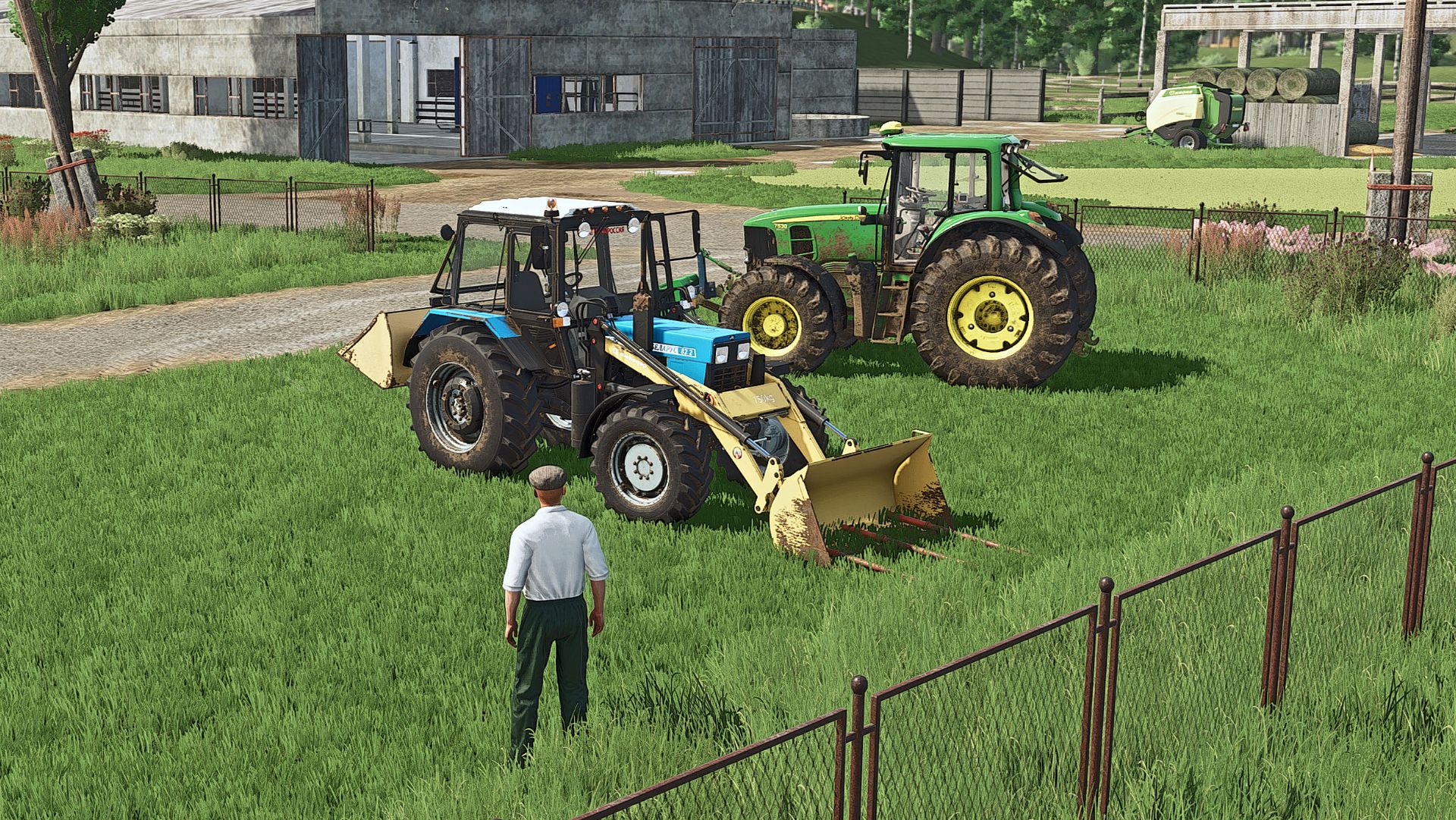 МТЗ-82.2 Складирование тюков. FS25 Сосновка смотреть онлайн