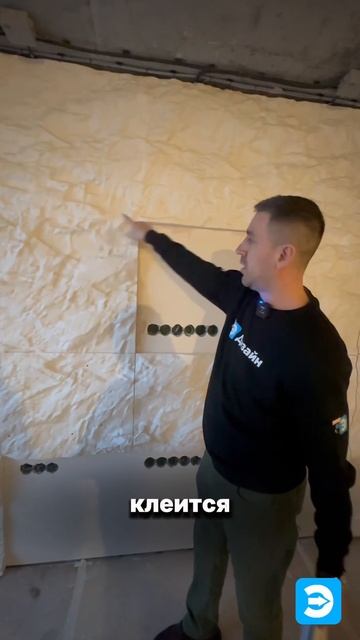 ТВ-зона с акцентом на декоративную скалу. смотреть онлайн