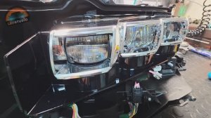 Toyota Land Cruiser 300 процесс модернизации света фар. Проект от Ledstudio.