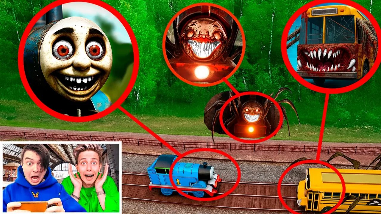 МОЙ ДРОН СНЯЛ Choo Choo Charles, ТОМАСА.EXE и АВТОБУСА-ПОЖИРАТЕЛЯ!!! смотреть онлайн