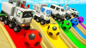 Футбольные мячи с забавными машинками Песенка про Акулу Детские стишки и песенки Мультики для детей