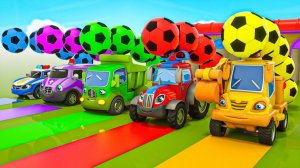 Изучаем цвета вместе с детками Машинки, Грузовики и специальная техника! Мультики песенки для детей
