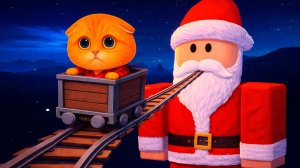 ЕДУ НА ВАГОНЕТКЕ к ДЕДУ МОРОЗУ В РОБЛОКС!