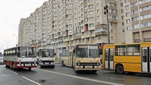 X ПЕТЕРБУРГСКИЙ ПАРАД РЕТРО-ТРАНСПОРТА - АВТОБУСЫ (весь маршрут)