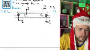 Два небольших массивных шара массами m1 и m2 закреплены на концах невесомого стержня АВ - 20972