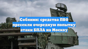 Собянин: военные сбили девять летевших на Москву беспилотников за ночь