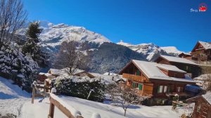 Швейцария, настоящая зимняя сказка 🇨🇭 Прогулка по швейцарской горной деревне ❄️