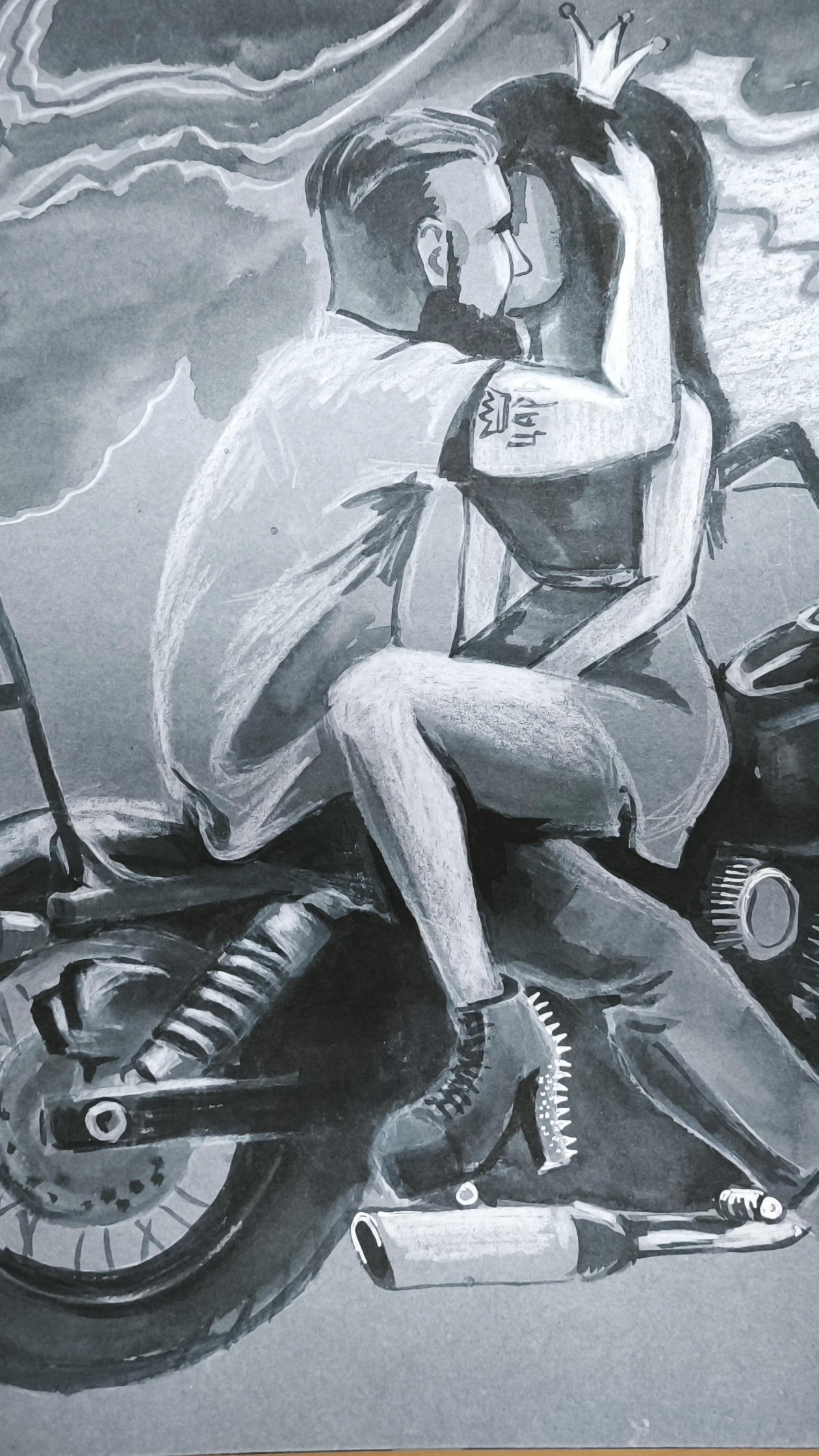 #art #мои_рисунки + ии #мотоцикл #байкер смотреть онлайн