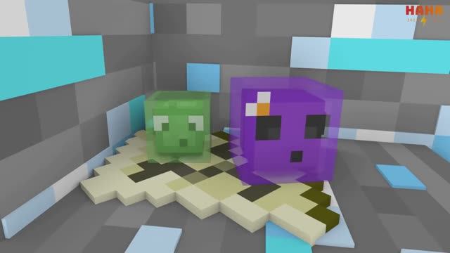 Приключения слизня (анимация Minecraft) смотреть онлайн