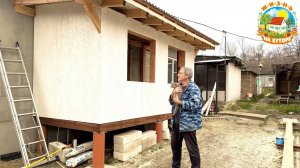 Съездили к тёще и бабушке. Обшили и покрасили веранду.