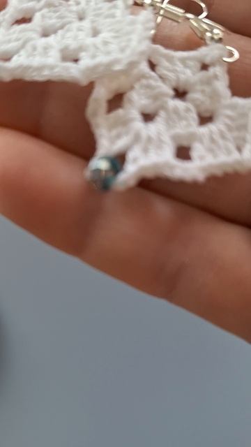 Серьги из бабушкиного квадрата. Идея