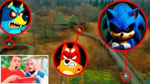 МОЙ ДРОН СНЯЛ SONIC.EXE, БЛУИ И БИНГО В РЕАЛЬНОМ МИРЕ!!!