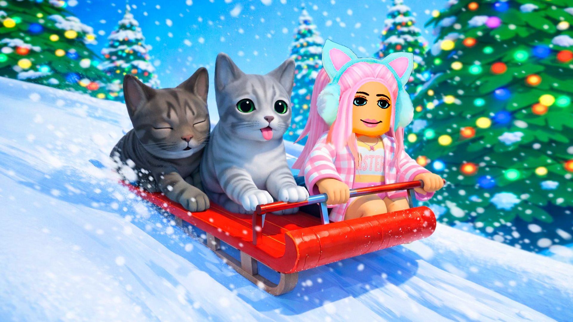 ЗИМА У КОТИКОВ В РОБЛОКС! НОВЫЕ ИГРЫ У КОТЯТ В РОБЛОКС! смотреть онлайн