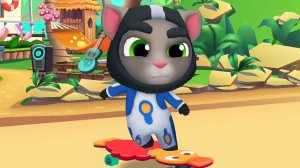 Мультики для самых маленьких Бегалки - Космонавт Том на скейте "Весёлая утка" Talking Tom Gold Run