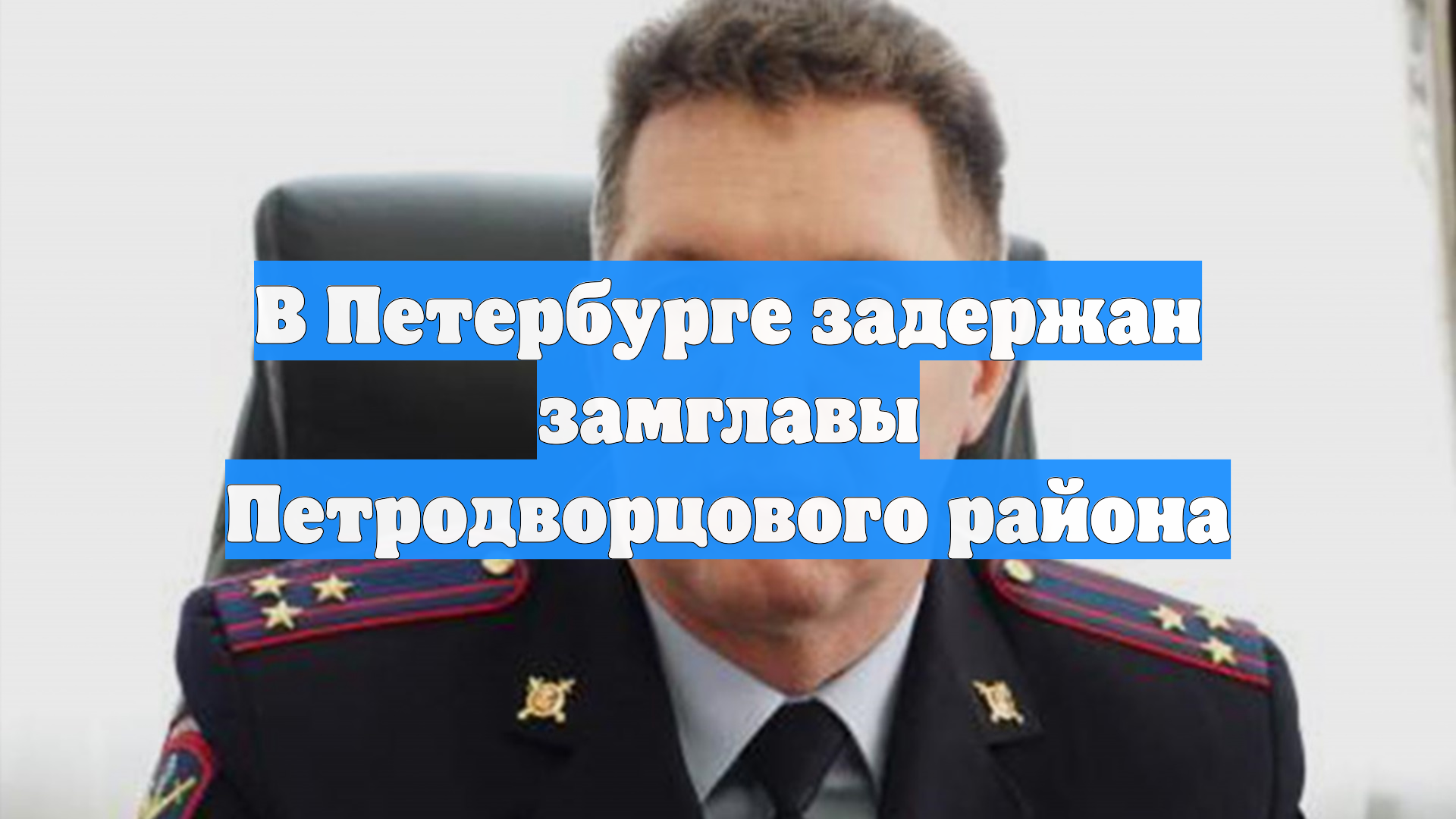 В Петербурге задержан замглавы Петродворцового района