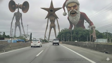 Сиреноголовый, Морская звезда и Голова Санта-Клауса вторглись в мой дом