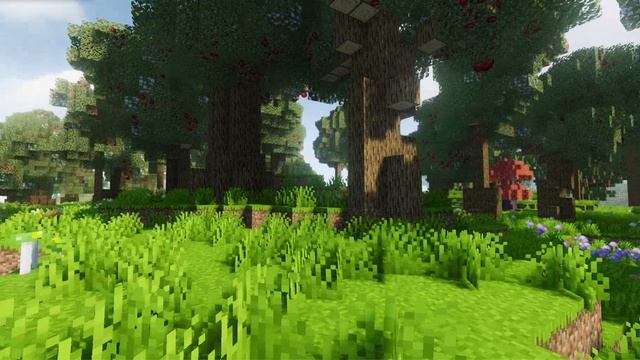 Прогулка по красивому саду с шейдерами #майнкрафтшейдеры