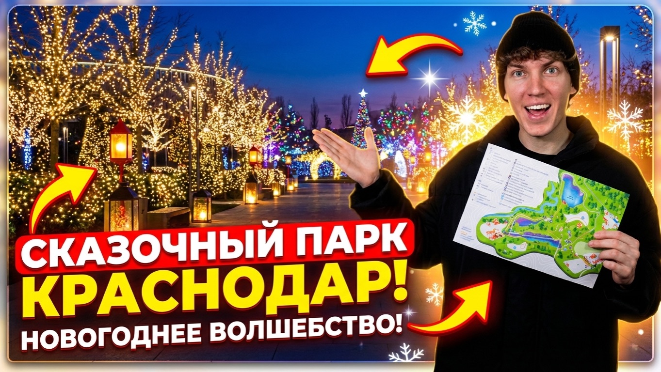 СКАЗОЧНЫЙ ПАРК КРАСНОДАР | новогоднее волшебство в парке Галицкого смотреть онлайн