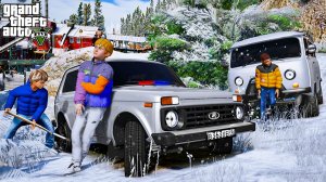 ОПЕРСКАЯ ЕЗДА В GTA 5 - ЗАСТРЯЛ В СУГРОБЕ НА НИВЕ! ПОПАЛИ В СНЕЖНУЮ ЛОВУШКУ! 🌊ВОТЕР