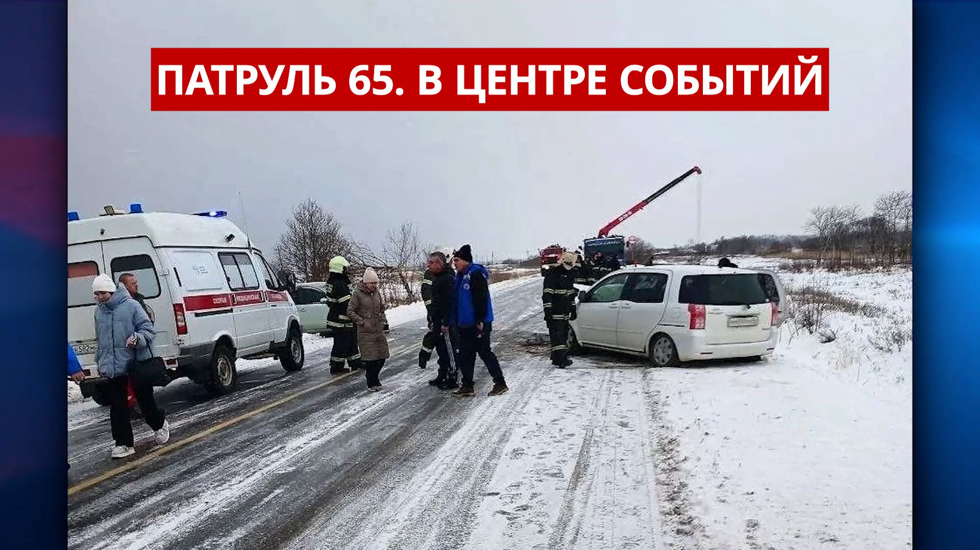 ПАТРУЛЬ 65. Массовая авария, сбитая собака и контрабанда морского ежа. Происшествия Сахалин 25.12.25 смотреть онлайн