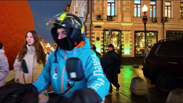 Старый Арбат зимой ночная рождественская прогулка по Москве ❄️🎄✨ смотреть онлайн