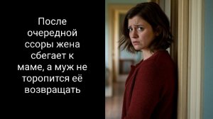 Жена после каждой ссоры сбегает к маме. История из жизни