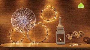 Новогодняя инсталляция из обручей и гирлянд. Как сделать праздничную гирлянду своими руками