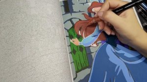 Раскрашиваю Hachette. Пробую фломастеры в новой раскраске.