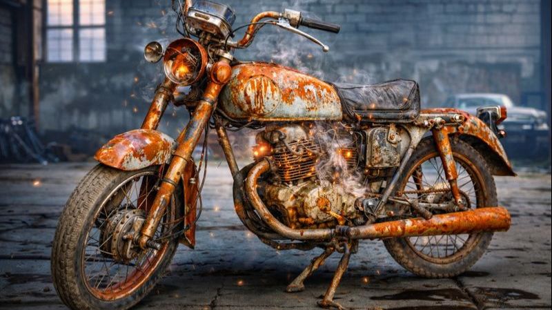 Реставрация Старого Мотоцикла Honda 175cc смотреть онлайн