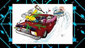 ПОГОНЯ КАРИКАТУРА  (Слайд+Фон)