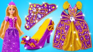 🖼 Наряд для настоящей принцессы! 👑 Глиняные поделки в стиле Рапунцель