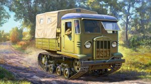 Динамический показ гусеничного тягача СТЗ-5 на выставке Моторы войны