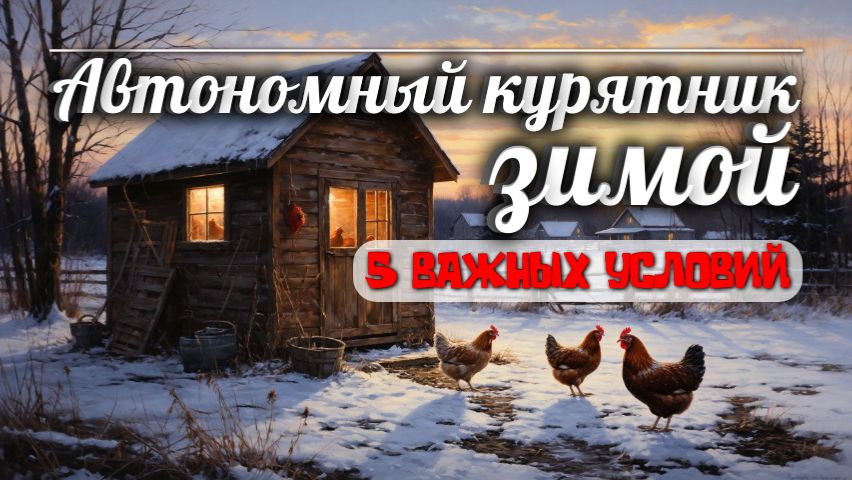 АВТОНОМНЫЙ КУРЯТНИК ЗИМОЙ: 5 правил, чтобы куры выжили без вас смотреть онлайн