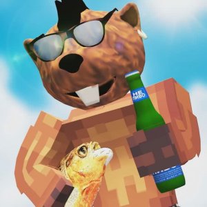 Пьяный бобер во дворе в Майнкрафте! АНДРЮХОС