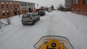 Часть 5. Снегоход STELS Ставр снегоход варяг русская механика Волга горы косогора остров град свист.