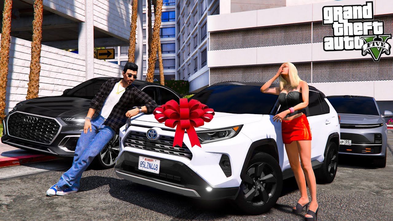 ОТЕЦ И СЫН В GTA 5 - ПОДАРИЛ БЫВШЕЙ ДЕВУШКЕ TOYOTA RAV4! ВЫБИРАЮ БЮДЖЕТНУЮ МАШИНУ С ПРОБЕГОМ! ВОТЕР смотреть онлайн
