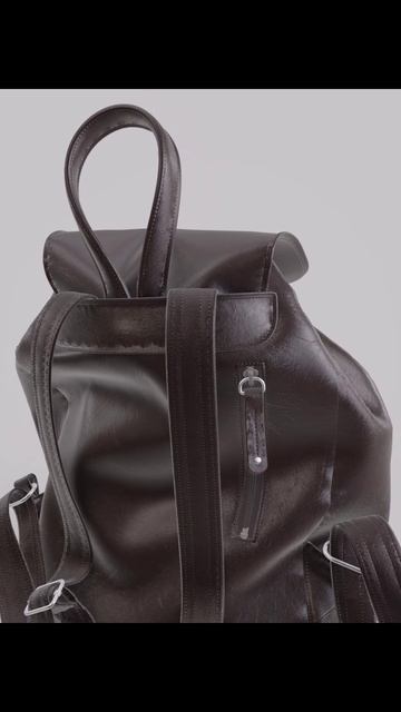 Кожаный рюкзак в Marvelous Designer